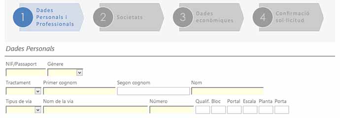 Formulari online Acadèmia